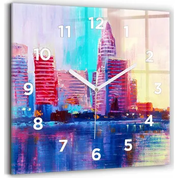 Hodiny Nástěnné hodiny Wallfluent modré 30 cm