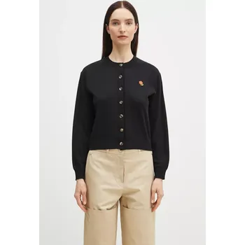 Dámský svetr Vlněný kardigan Kenzo Pop dámský, černá barva, lehký, FF52CA4823LB.99J, M, 99X