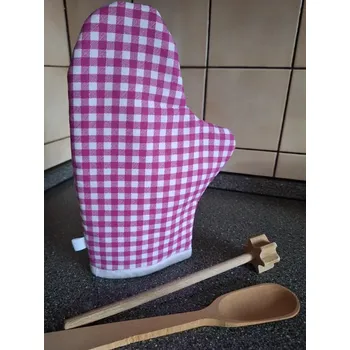 Chňapka Kuchyňská chňapka růžová kostka