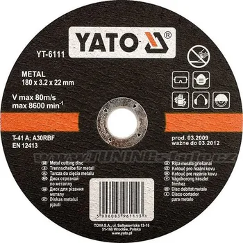 Řezný kotouč Yato YT-6137 400 mm