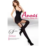 Punčocháče imitující nadkolenky SHARINI 20 DEN 3/4 M/L černá