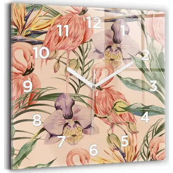 Hodiny Nástěnné hodiny Wallfluent růžové 30 cm