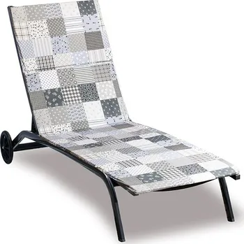 Bellatex Polstr na plážové lehátko potah na zip 55x195 cm Šedá