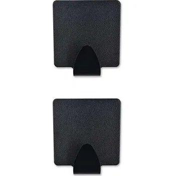 Věšák samolepící "čtverec" černý matný bal.2ks