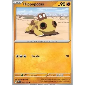 Karetní hra Pokémon PRE 052/131 Hippopotas - Prismatic Evolutions Stav: Near Mint, Verze: REVERSE HOLO