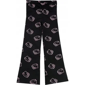 Dívčí legíny EplusM dětské legíny dlouhé klasické bavlna černé velikost 140