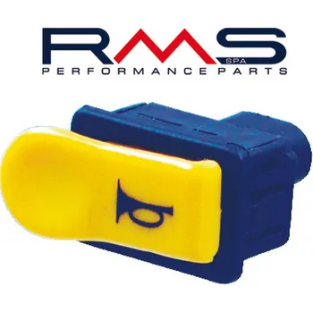 Elektroinstalace pro motocykl Tlačítko klaksonu RMS 246130010 žlutá PIAGGIO/VESPA NRG 50 1994-1996