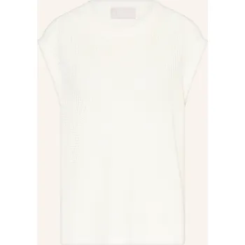 Dámský svetr Hemisphere Dámská Lněná Pletená Vesta S Flitry, bílá, 38