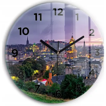 Hodiny Nástěnné hodiny Wallfluente fialové 30 cm