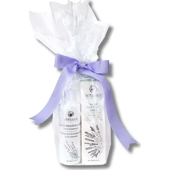 Kosmetická sada Odylique | Levandulová dárková sada s tělovou kosmetikou obsahuje sprchový gel a tělové mléko