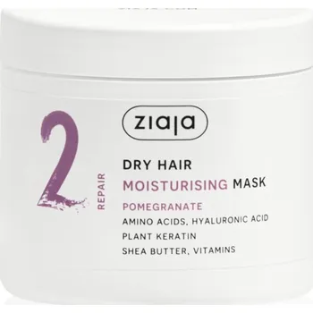 Vlasová regenerace Ziaja Plant Essentials Pomegranate hydratační maska na vlasy pro suché vlasy 350 ml