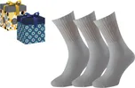 Dárkové balení zdravotních ponožek RELAX KUKS Bílé, EUR 43-45 (UK 9-10), Zvolte variantu dárkového balení: Modrá s oky