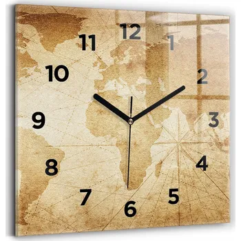 Hodiny Nástěnné hodiny Wallfluent, odstíny hnědé, 30 cm