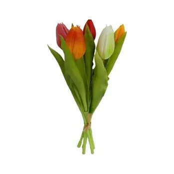 umělá květina Tulipán svazek multi, 5 ks 87045-2