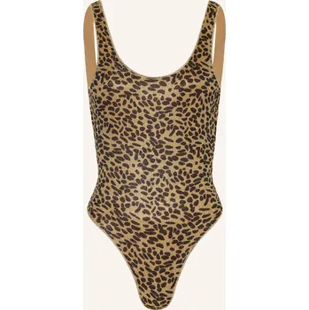 Dámské plavky Oséree Dámské Plavky Animalier Sporty Maillot, zlatá / černá, 38