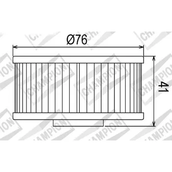 Filtr pro motocykl Olejový filtr CHAMPION COF044 100609645 YAMAHA FZR 600 1989-1990