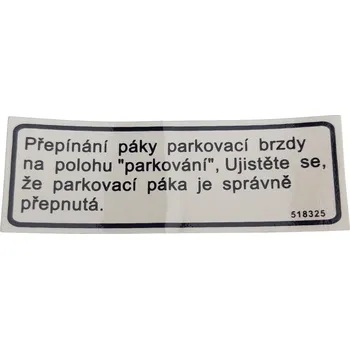 Motodíl LABEL, PARKING 518325