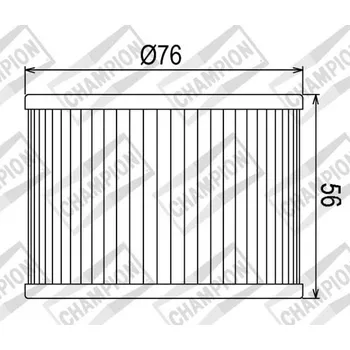 Filtr pro motocykl Olejový filtr CHAMPION COF301 100609535 KAWASAKI GTR 1000 1996-2003