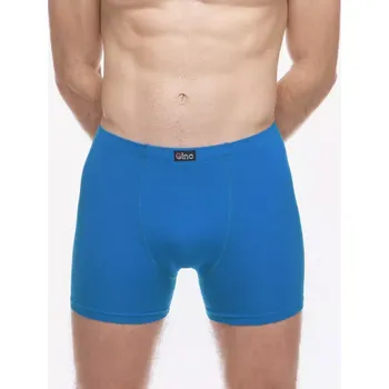 Boxerky GINA pánské boxerky delší nohavička, šité, jednobarevné 74090P atlantic 58/60