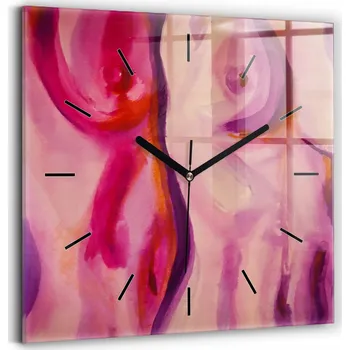 Hodiny Nástěnné hodiny Wallfluent růžové 30 cm