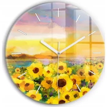 Hodiny Nástěnné hodiny Wallfluente žluté 30 cm