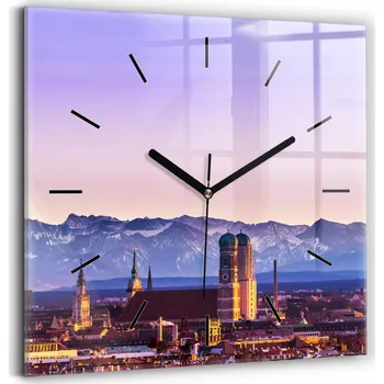 Hodiny Nástěnné hodiny Wallfluent fialové 30 cm