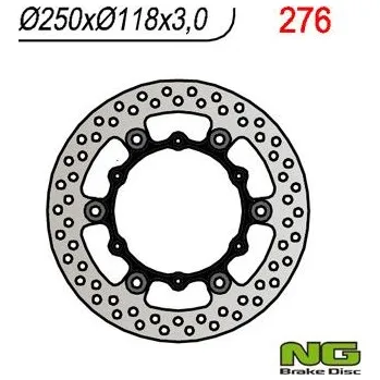 Brzda pro motocykl NG přední brzdový kotouč YAMAHA YZ/YZF/WRF 01-19, SUZUKI RM 125/250 '99-'10 (250x118x3)(6X6,50MM) plovoucí