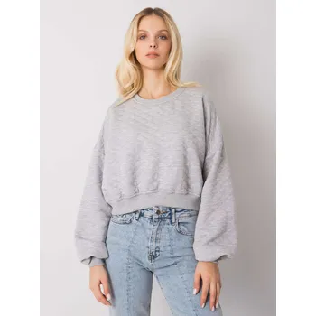 Dámská mikina Světle šedá prošívaná dámská zkrácená mikina RV-BL-7450.64-gray Velikost: L/XL