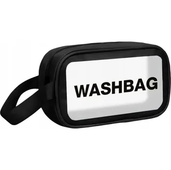 Kosmetická taška Top Choice kosmetická taštička washbag černá jednokomorová průhledná 25x11x7,5