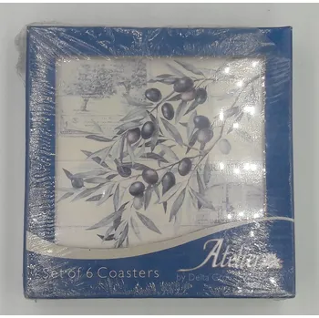 Podtácek Podložky pod sklenice 10,5 x 10,5 cm - 6 kusů - Delta