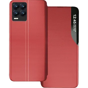 Pouzdro na mobilní telefon Flipové pouzdro SunSky pro realme 8 Pro, červené