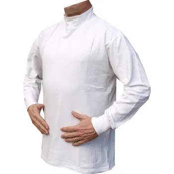 Pánské tričko xcena Tričko se stojáčkem bílé teplé Velikost: XXXL