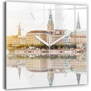 Hodiny Nástěnné hodiny Wallfluent žluté 30 cm