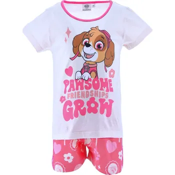 Dívčí pyžamo Bílo-růžové dívčí pyžamo s motivem Paw Patrol Skye Velikost: 110