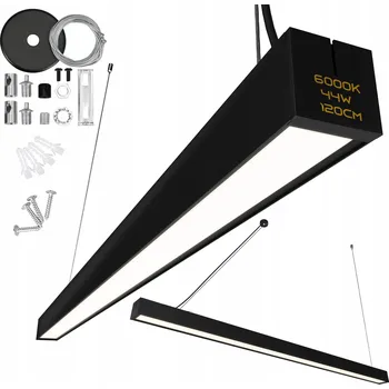LED stropní závěsné lineární svítidlo kancelářské stropní svítidlo na lankách 120 cm 44 W CW