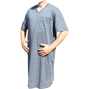 Pánská noční košile xcena Pánské noční košile bavlněné tmavě šedé Velikost: XXXXXL