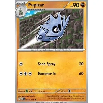 Karetní hra Pokémon PRE 048/131 Pupitar - Prismatic Evolutions Stav: Near Mint, Verze: REVERSE HOLO