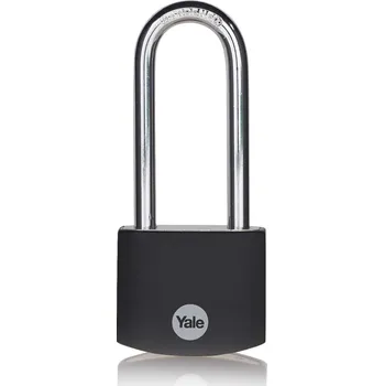 Visací zámek Assa Abloy Visací zámek YALE YE3B/38/156/1/BK 3kl. ALU delší oko černý