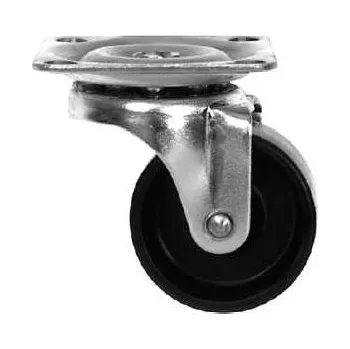 Nábytkové kování RAPI-TEC Kolečko otočné pro TV stolek černé pozink d30mm/20 kg 256380