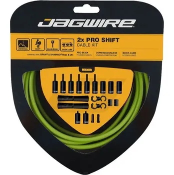 Lanko pro jízdní kolo Brzdový set Jagwire 2x Pro Shift Kit zelená