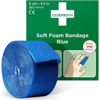 Náplast Lepicí páska Cederroth trhací/řezatelná, 6 cm x 4,5 m, modrá