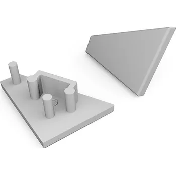 LED lišta STRONG StrongLumio koncovky k profilu Corner 10 gen2 šedá (pár)