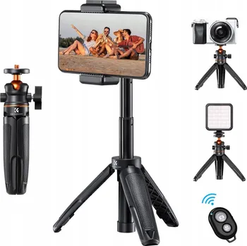 Selfie tyč Mini Stativ Tripod Selfie Tyč na Telefon + Bluetooth Dálkové Ovládání K&F