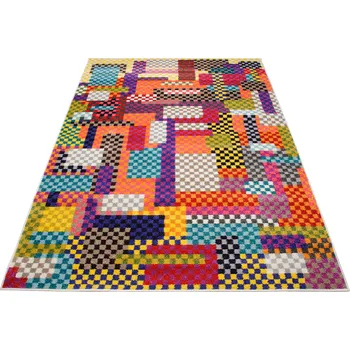 Koberec Makro Abra Moderní kusový koberec SALSA 1516A Geometrický vícebarevný Rozměr: 200x300 cm