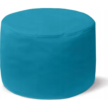 Taburet MODRÁ DEKORATIVNÍ PODNOŽKA 35x25 cm OKRASNÁ KULATÁ TABURET POD NOHY