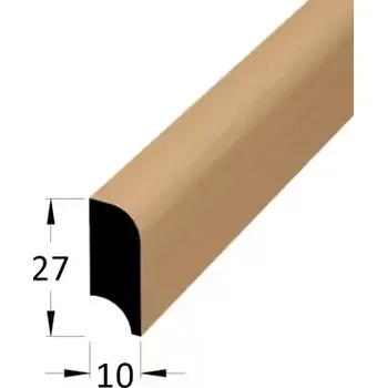 soklová lišta NOVÁK Podlahová - soklová lišta 27x10 buk surový 1391