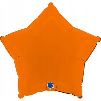 Balónek Fóliový Balónek Oranžová Matná Hvězda 46 cm