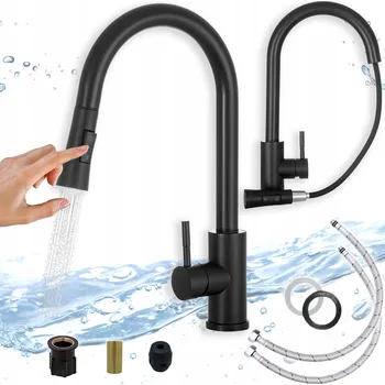 Vodovodní baterie Kuchyňská baterie stojánková apkomfort TARU SLIM černá