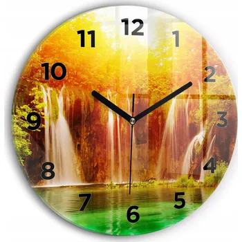 Hodiny Nástěnné hodiny Wallfluente oranžové 30 cm