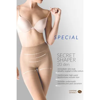Dámské punčochy Dámské tvarující punčochové kalhoty SECRET SHAPER 20-5 mocca 5